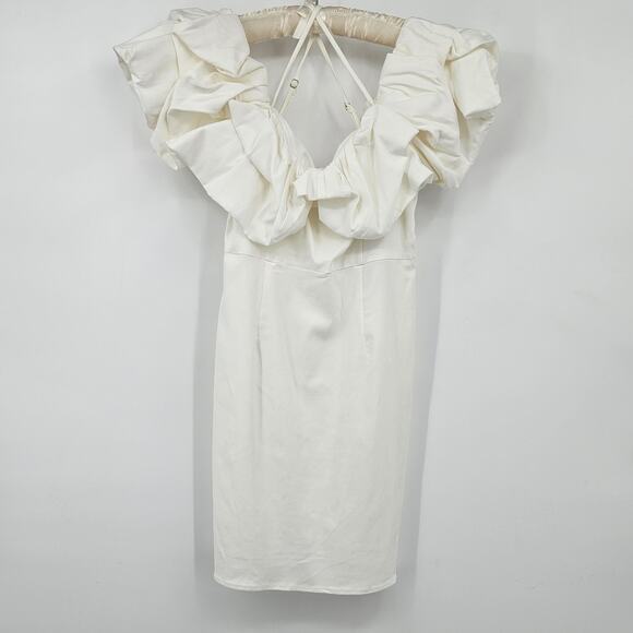 Do + Be White Ruffle Sleeve Mini Dress - Large NWT - Picture 4 of 10